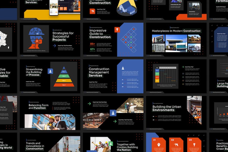 建筑施工项目管理方案PPT模板 - PPT派