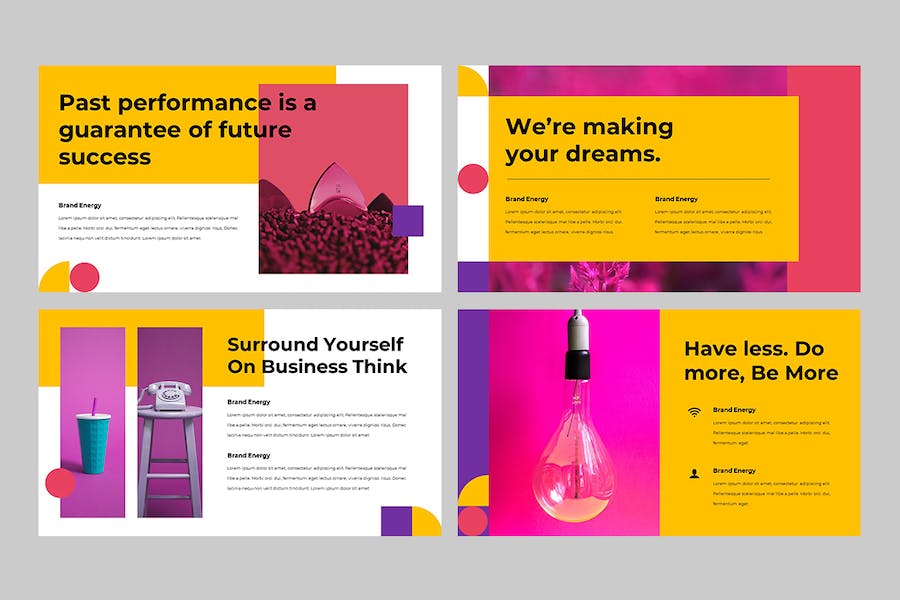 立方体创意几何设计作品展示Keynote模板 - PPT派