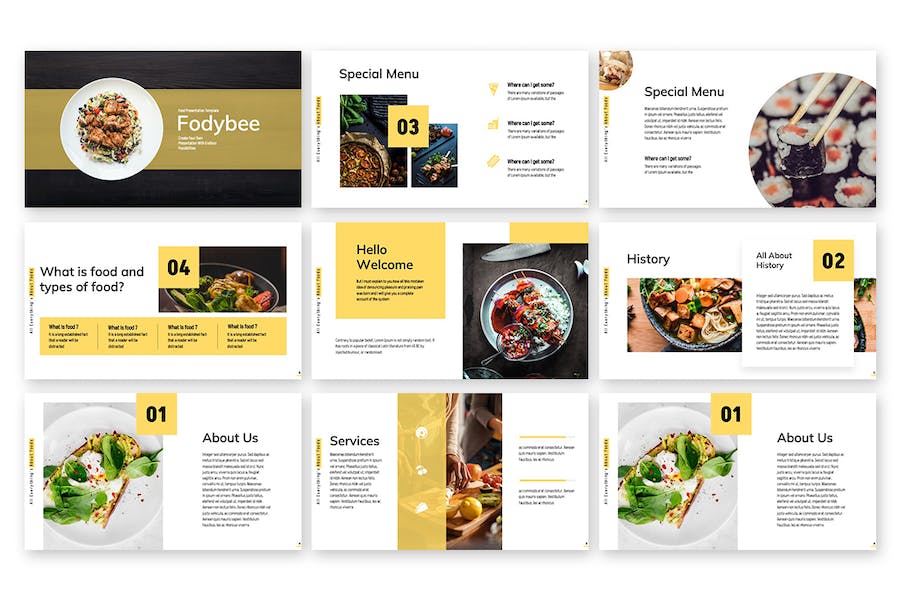 美味食物餐厅餐饮Keynote模板 - PPT派