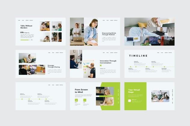 在线课程网络研讨会直播讲座PPT模板 - PPT派