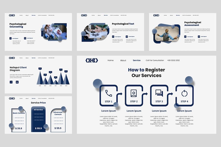 心理健康咨询服务讲述Keynote模板 - PPT派