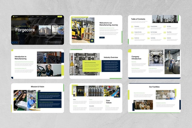 制造业生产管理流程Keynote模板 - PPT派