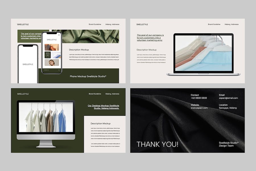 极简品牌形象指南展示Keynote模板 - PPT派