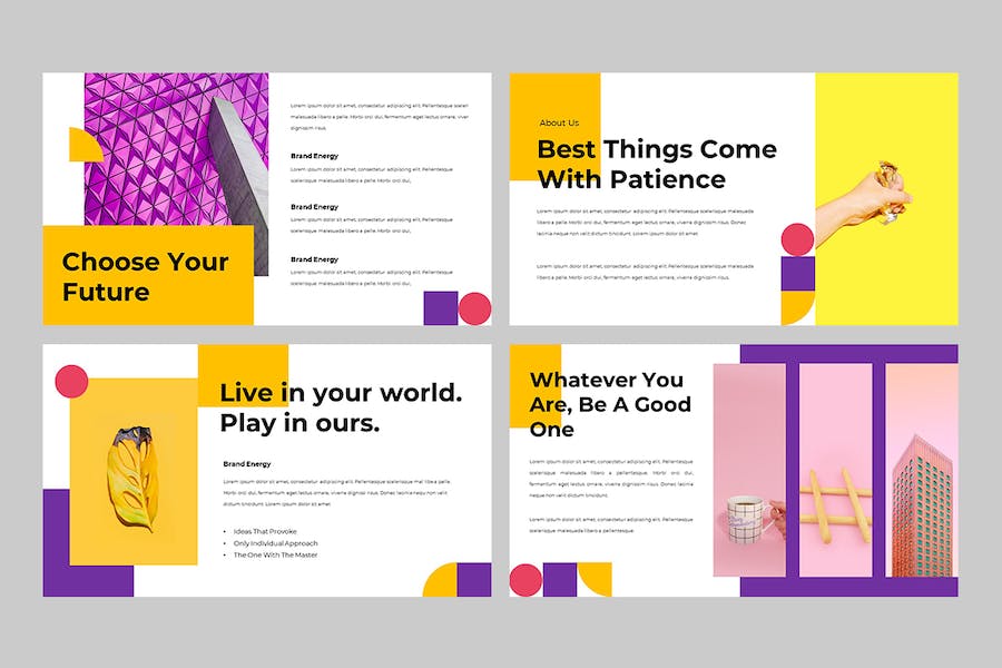 立方体创意几何设计作品展示Keynote模板 - PPT派