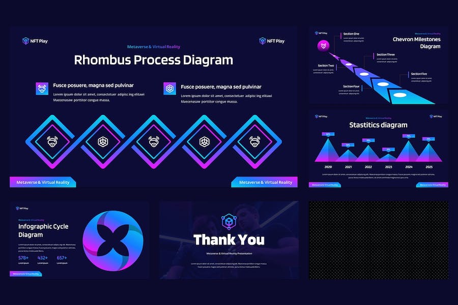 科技虚拟世界讲述展示应用创新体验Keynote模板 - PPT派