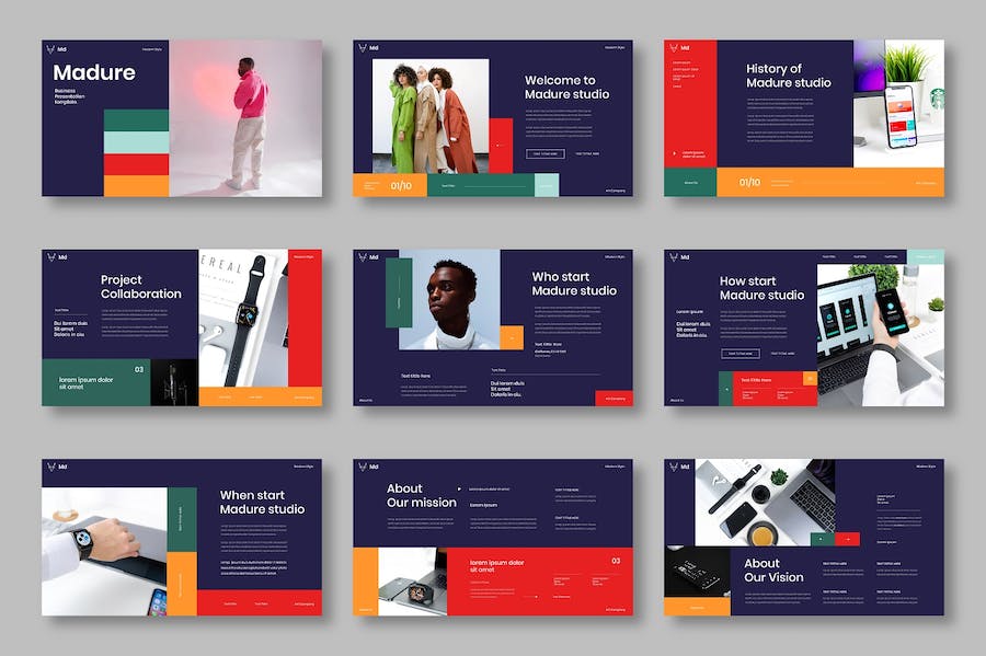 成熟商务企业形象展示PPT模板 - PPT派