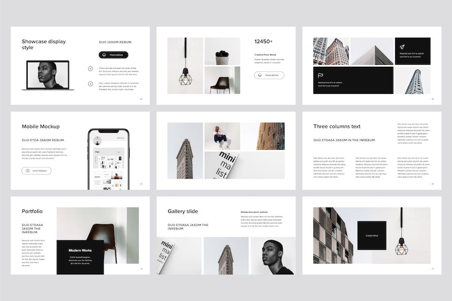 极简风格商务展示Keynote模板 - PPT派