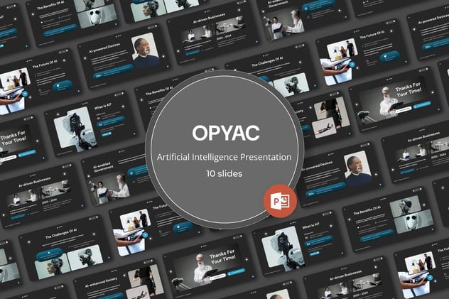 人工智能科技企业应用方案PPT模板 - PPT派