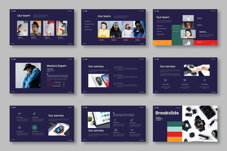 成熟商务企业形象展示PPT模板 - PPT派