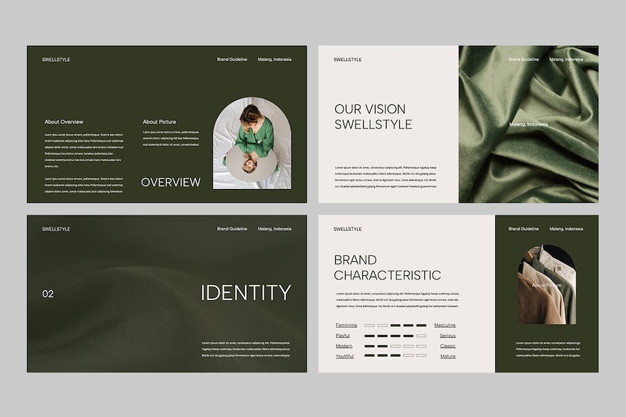 极简品牌形象指南展示Keynote模板 - PPT派