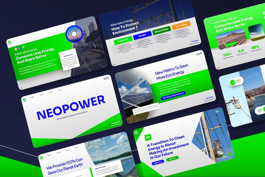 新能源电力供应解决方案Keynote模板 - PPT派