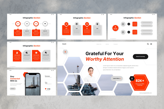 石油能源行业项目方案PPT模板 - PPT派