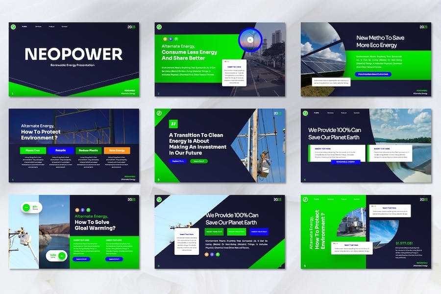 新能源电力供应解决方案Keynote模板 - PPT派