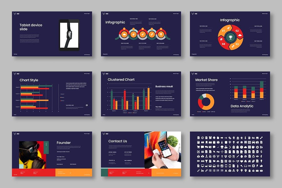 成熟商务企业形象展示PPT模板 - PPT派