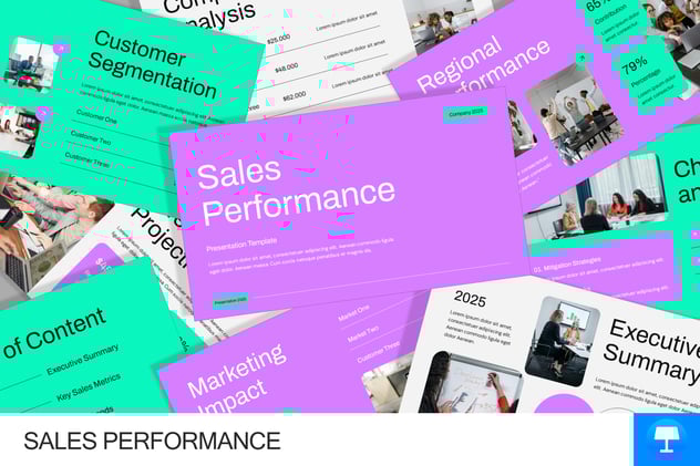 销售业绩分析报告Keynote模板 - PPT派