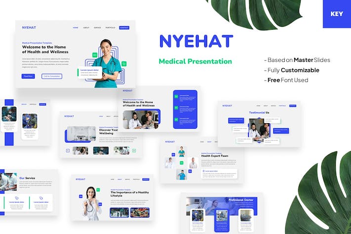 医疗保健健康方案展示Keynote模板 - PPT派