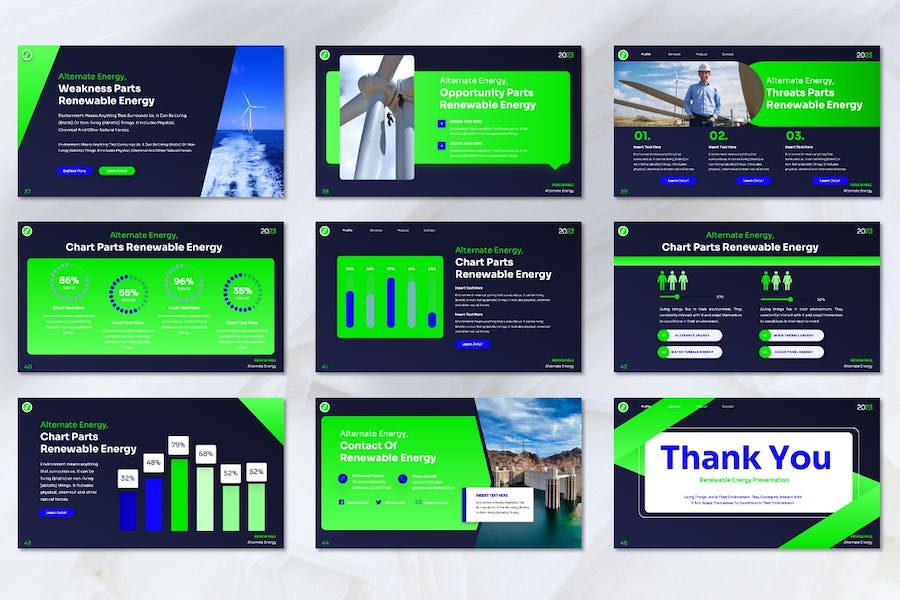 新能源电力供应解决方案Keynote模板 - PPT派
