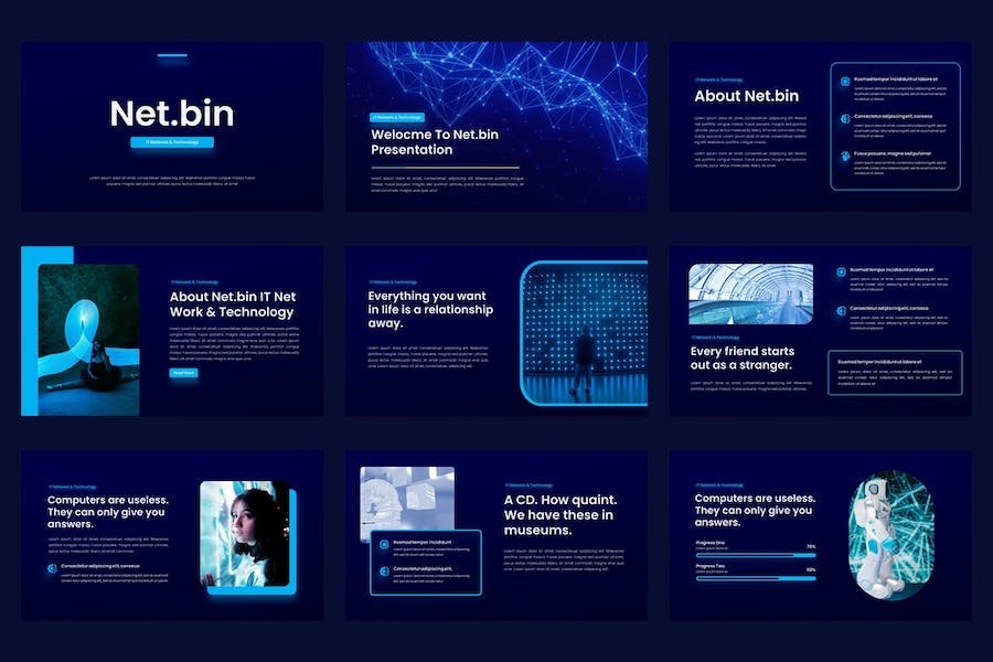 网络技术信息化应用讲述Keynote模板 - PPT派