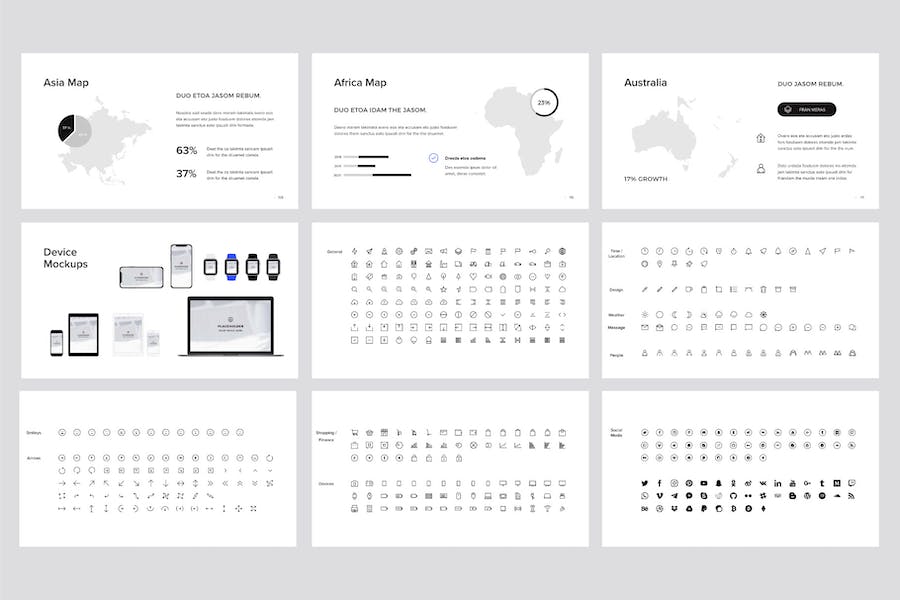 极简风格商务展示Keynote模板 - PPT派