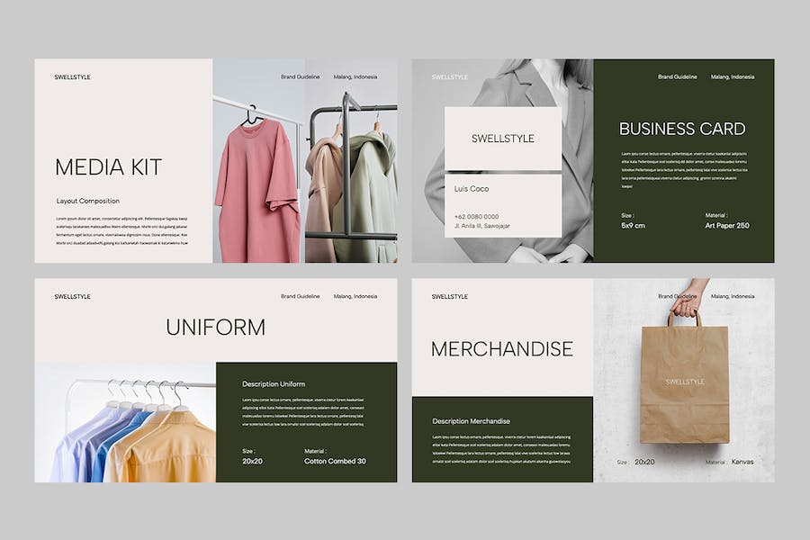 极简品牌形象指南展示Keynote模板 - PPT派