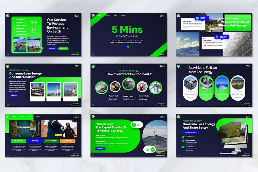 新能源电力供应解决方案Keynote模板 - PPT派