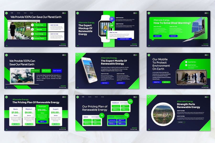 新能源电力供应解决方案Keynote模板 - PPT派