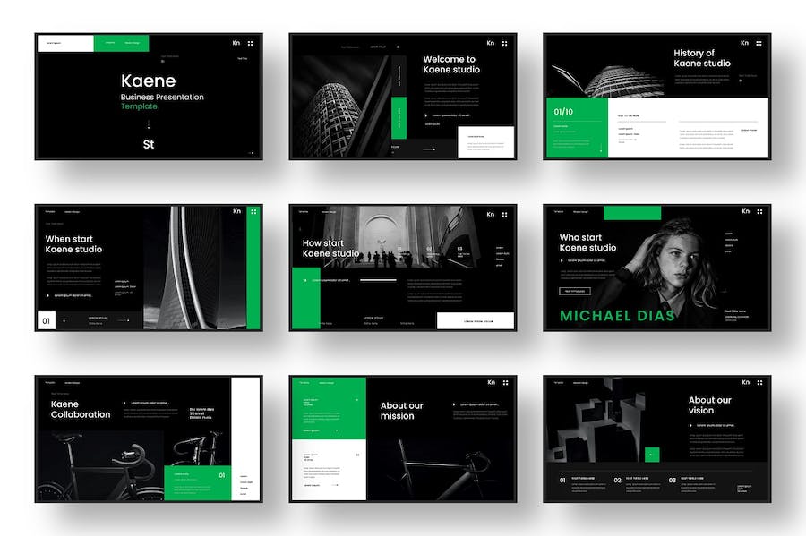 科技商务应用开发解决方案PPT模板 - PPT派