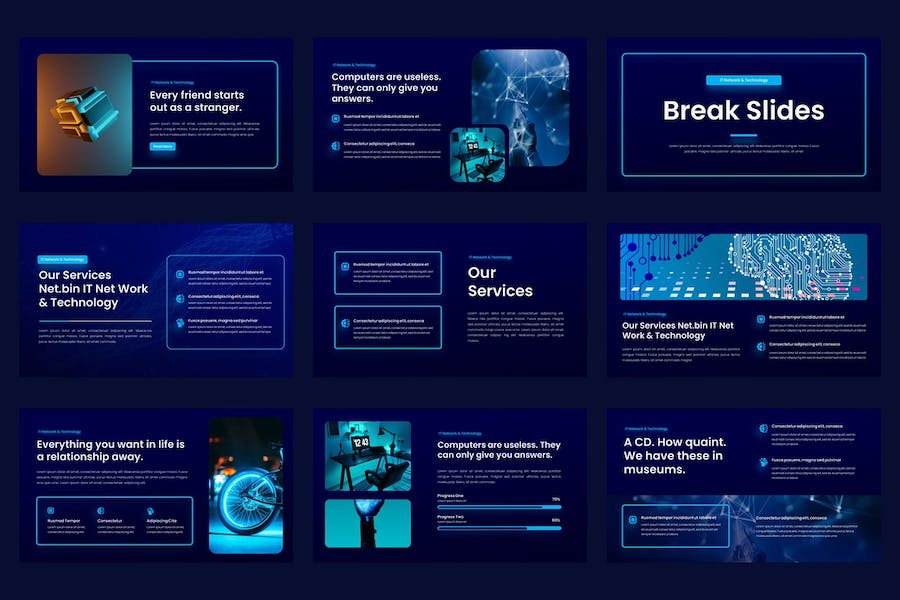 网络技术信息化应用讲述Keynote模板 - PPT派