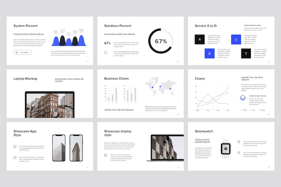 极简风格商务展示Keynote模板 - PPT派