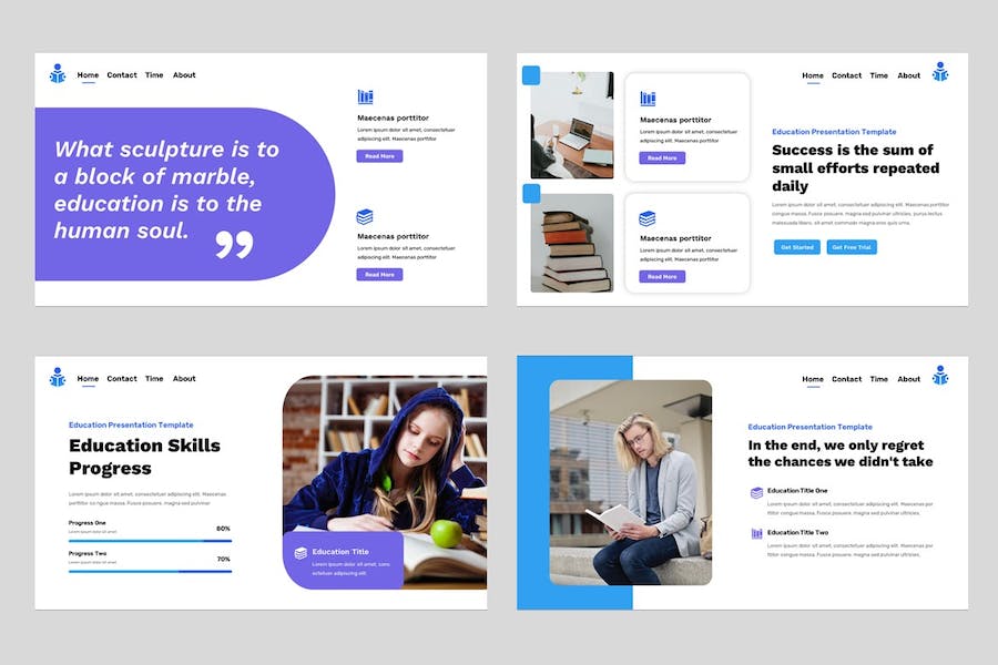 教育学习课程讲述展示方案设计大纲Keynote模板 - PPT派