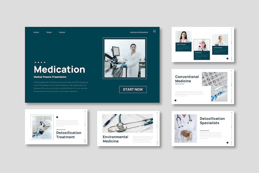 医疗健康展示市场方案PPT模板 - PPT派