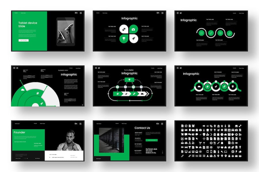 科技商务应用开发解决方案PPT模板 - PPT派