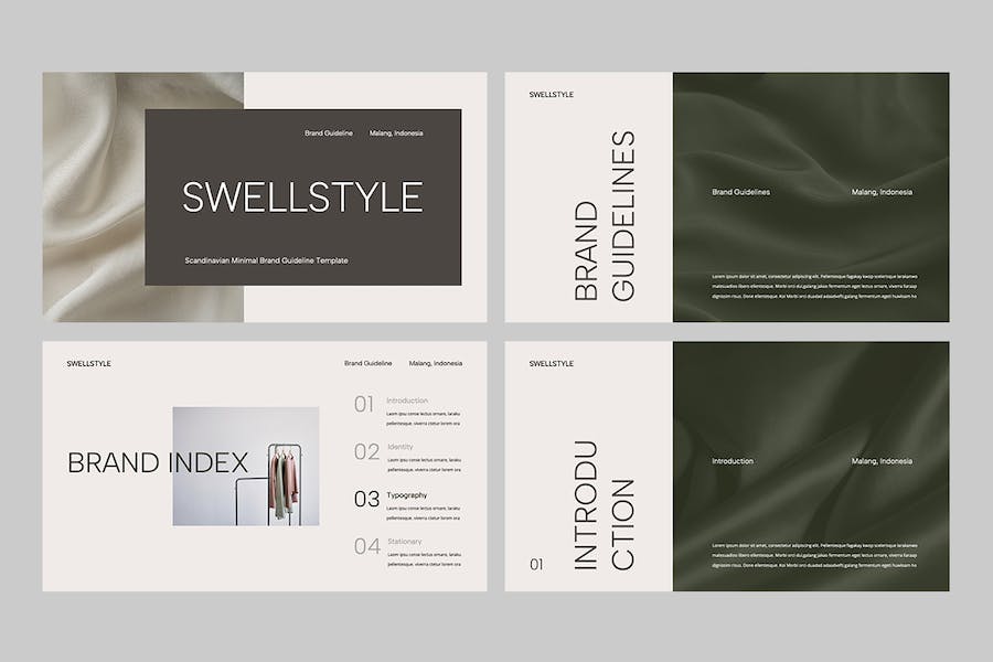 极简品牌形象指南展示Keynote模板 - PPT派