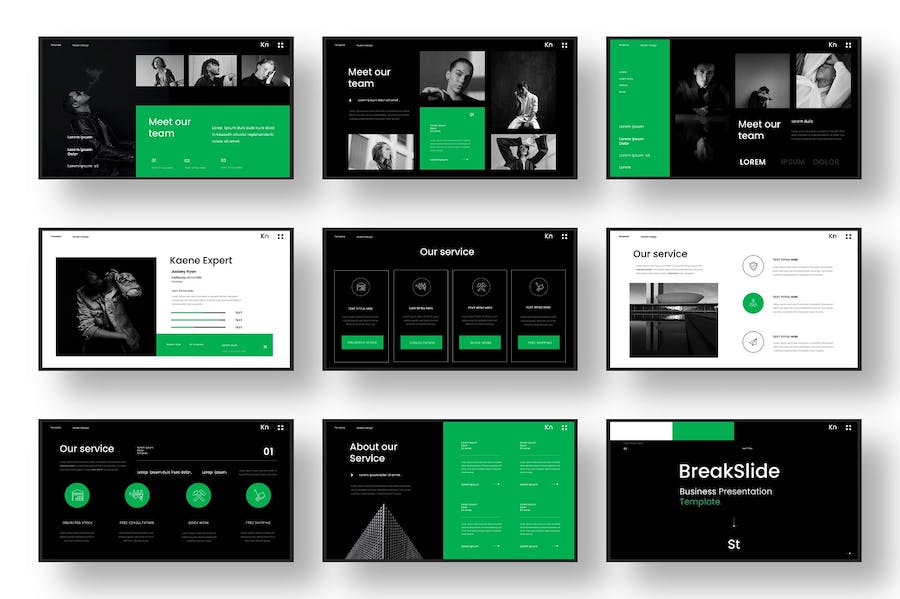 科技商务应用开发解决方案PPT模板 - PPT派