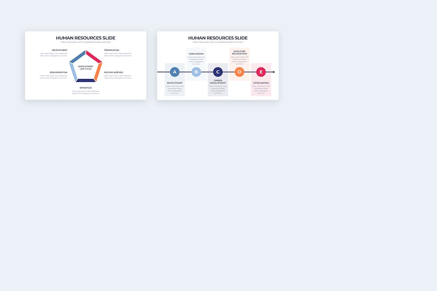 企业人力资源管理招聘信息图表PPT模板 - PPT派