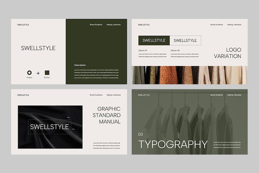 极简品牌形象指南展示Keynote模板 - PPT派