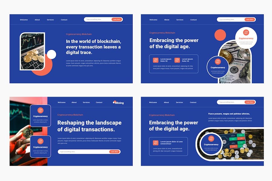 加密货币区块链应用讲述Keynote模板 - PPT派