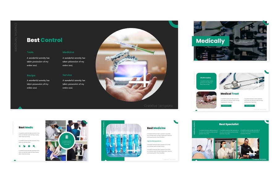 医学科研学术论文展示PPT模板 - PPT派