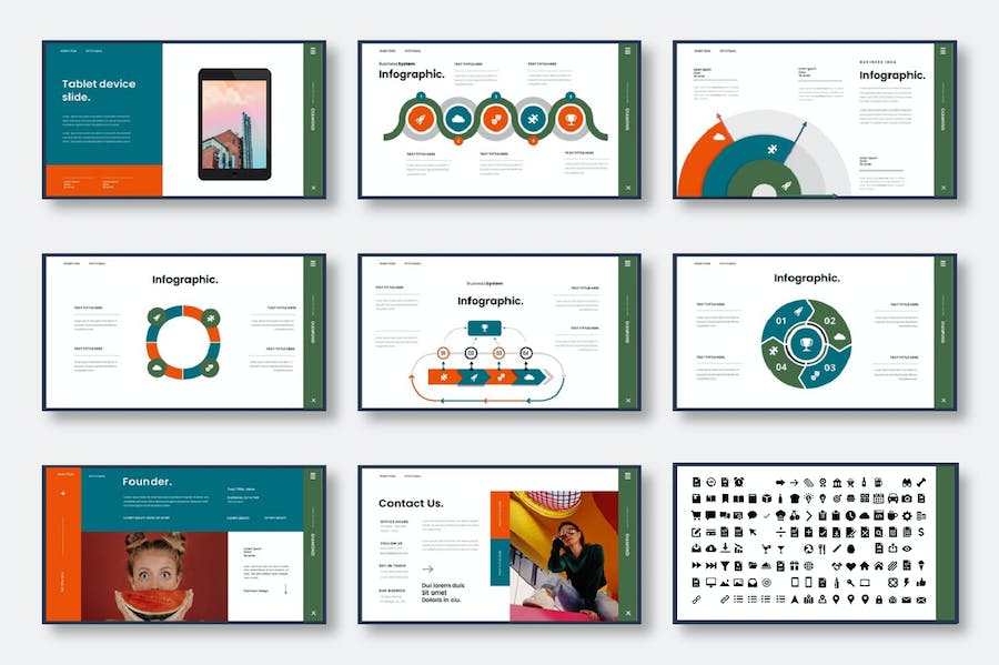 钻石几何图形商务企业营销方案展示Keynote模板 - PPT派