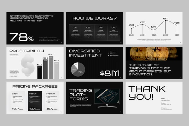 交易展示市场分析方案PPT模板 - PPT派