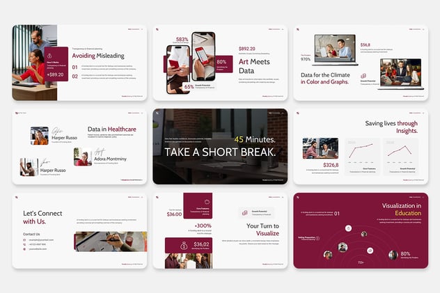 数据可视化平台演讲大数据方案Keynote模板 - PPT派