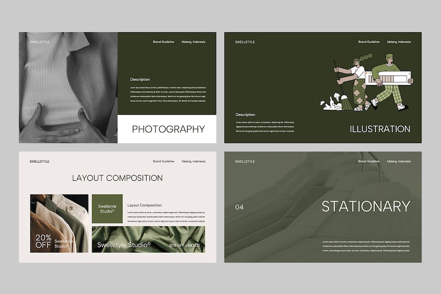 极简品牌形象指南展示Keynote模板 - PPT派