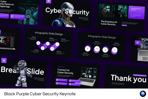 网络安全防护数据保护方案Keynote模板 - PPT派