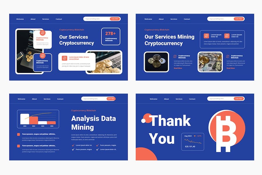 加密货币区块链应用讲述Keynote模板 - PPT派