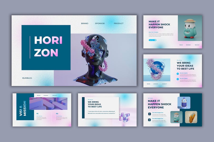 数字商业讲述展示技术应用推广PPT模板 - PPT派