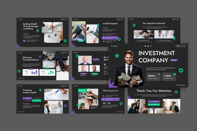 科技创投跨境并购不动产投资公司keynote模板 - PPT派