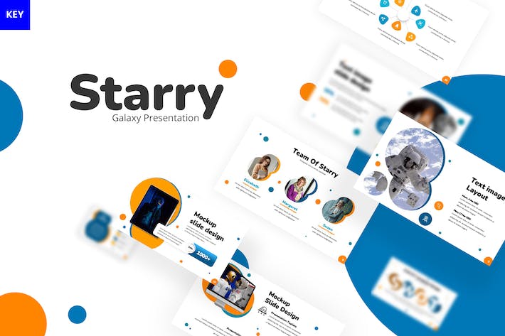 星空银河宇宙主题展示Keynote模板 - PPT派