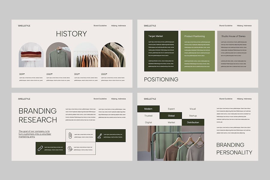 极简品牌形象指南展示Keynote模板 - PPT派