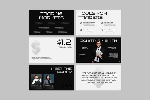 交易展示市场分析方案PPT模板 - PPT派