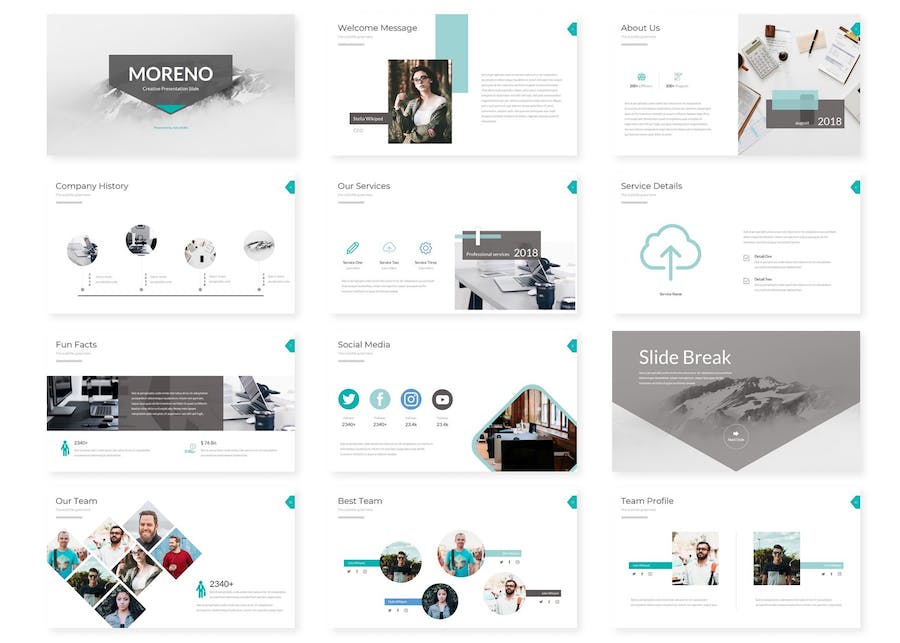 企业商务品牌营销推广宣传Keynote模板 - PPT派